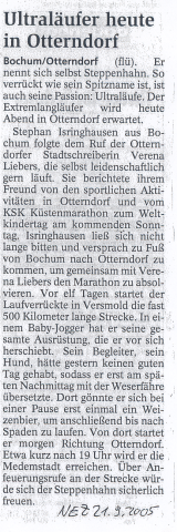 Otterndorf 2005: Niederelbezeitung 21.09.2005
